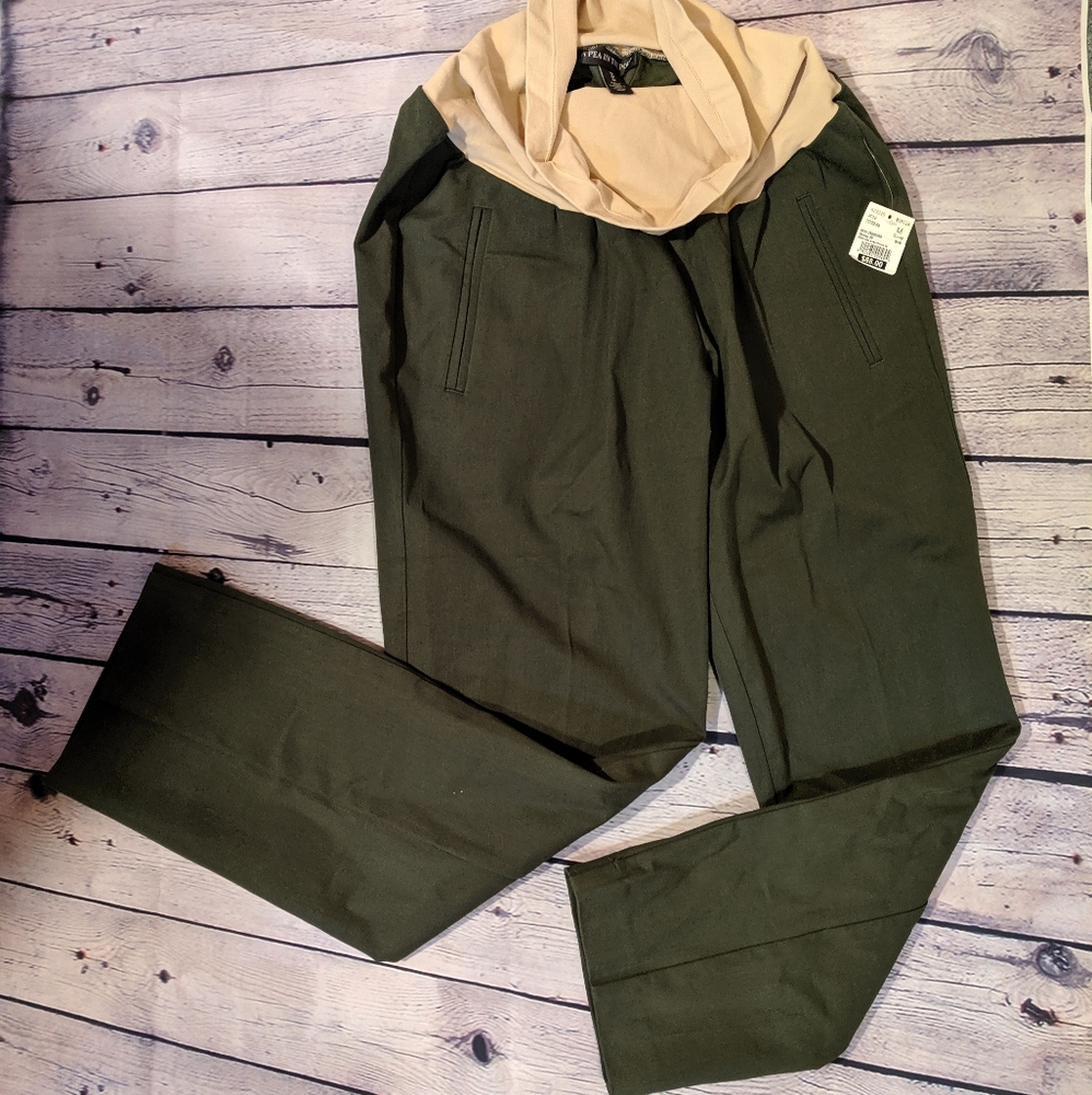 Olive green maternity capris size medium